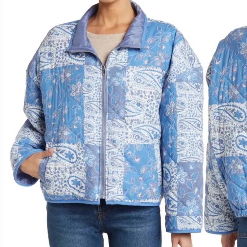 NWT 7 For all mankind Patchwork Quilted Jacket in size S